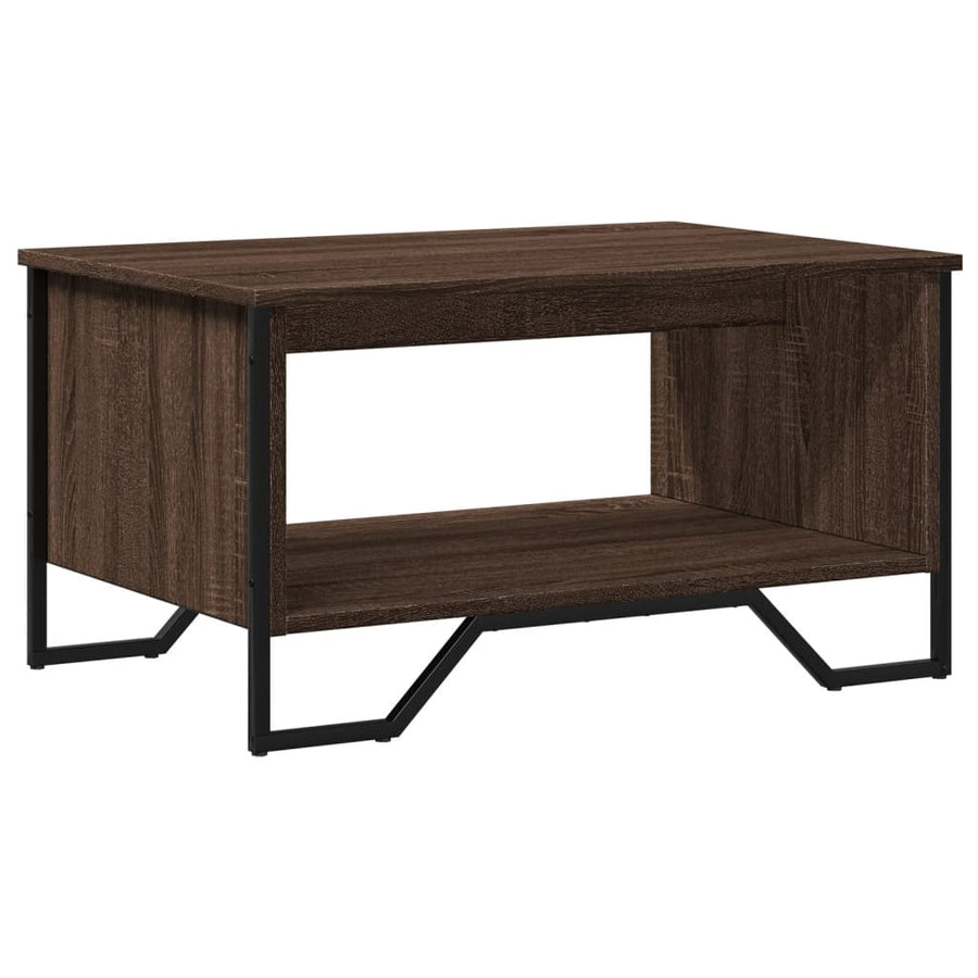 Salontafel 75x51x40 cm bewerkt hout bruin eikenkleur