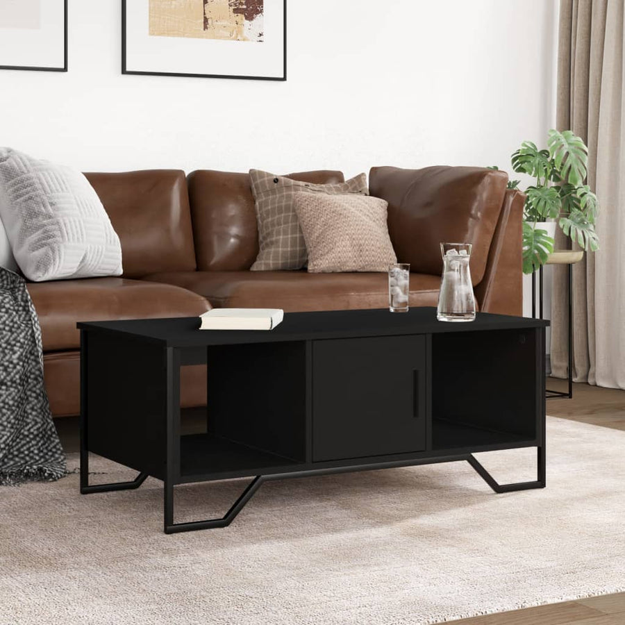Salontafel 100x51x40 cm bewerkt hout zwart