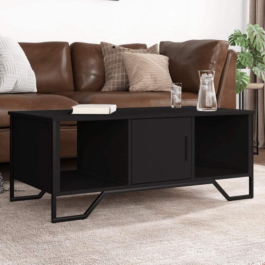 Salontafel 100x51x40 cm bewerkt hout zwart