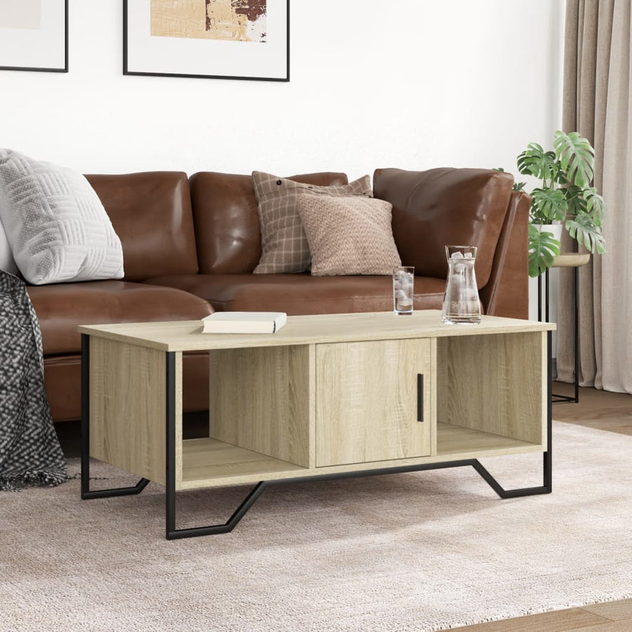Salontafel 100x51x40 cm bewerkt hout sonoma eikenkleurig