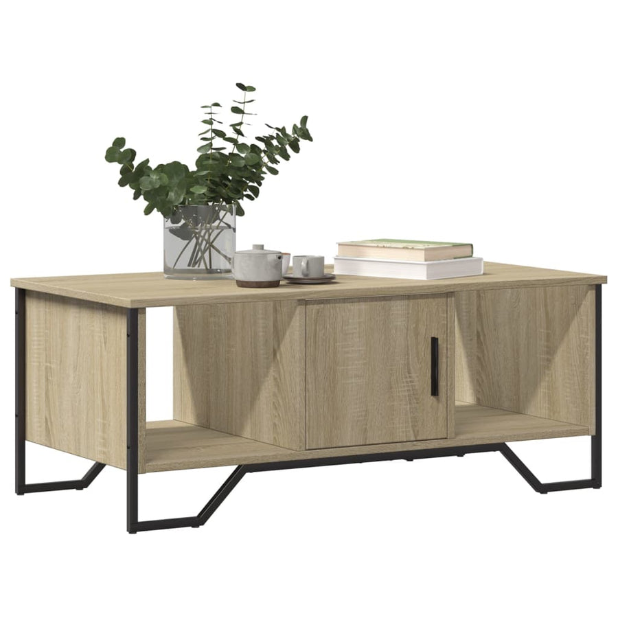 Salontafel 100x51x40 cm bewerkt hout sonoma eikenkleurig