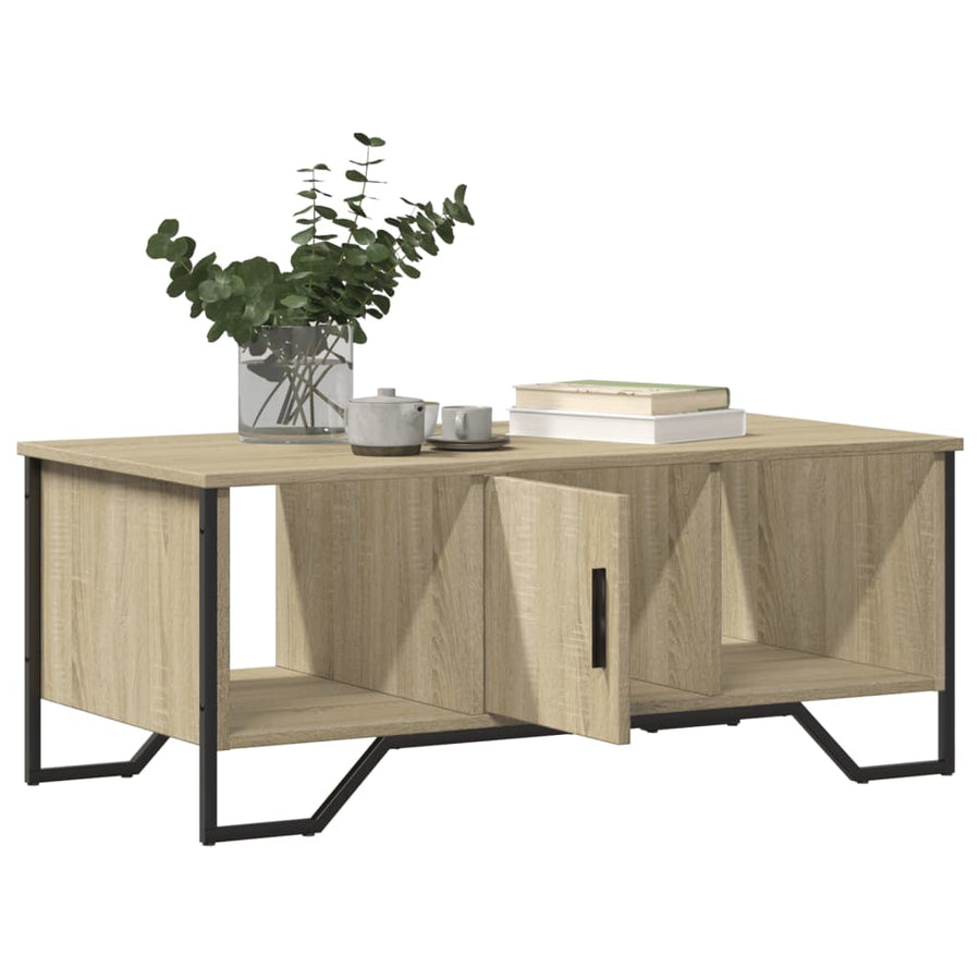 Salontafel 100x51x40 cm bewerkt hout sonoma eikenkleurig