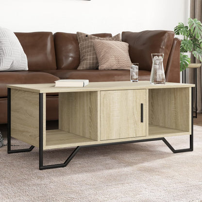 Salontafel 100x51x40 cm bewerkt hout sonoma eikenkleurig