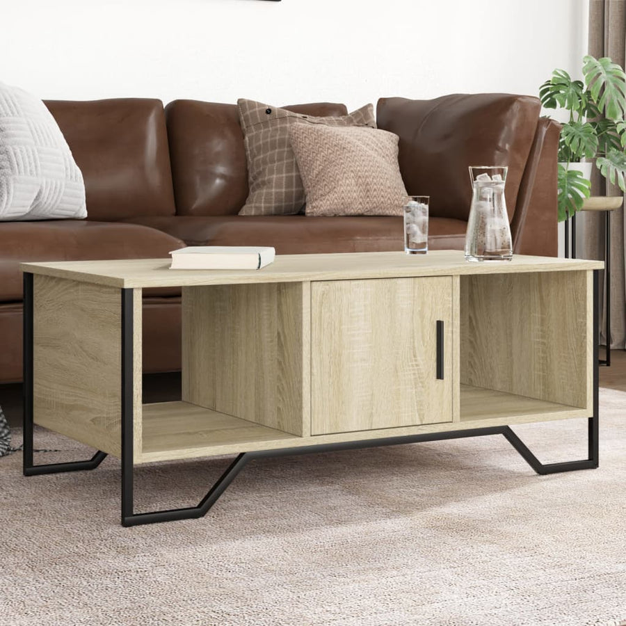 Salontafel 100x51x40 cm bewerkt hout sonoma eikenkleurig