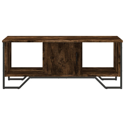 Salontafel 100x51x40 cm bewerkt hout gerookt eikenkleurig