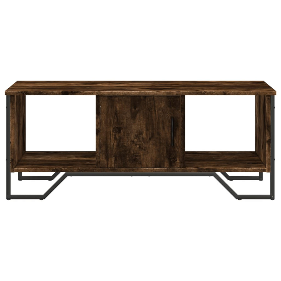Salontafel 100x51x40 cm bewerkt hout gerookt eikenkleurig