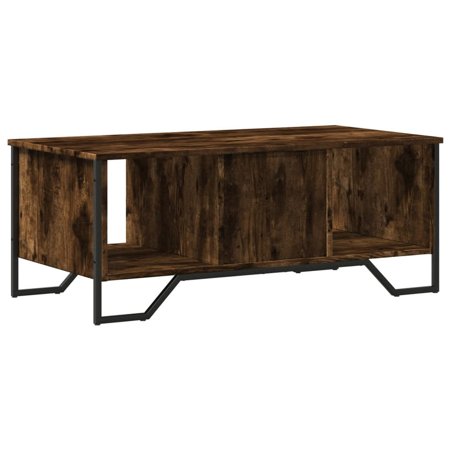 Salontafel 100x51x40 cm bewerkt hout gerookt eikenkleurig