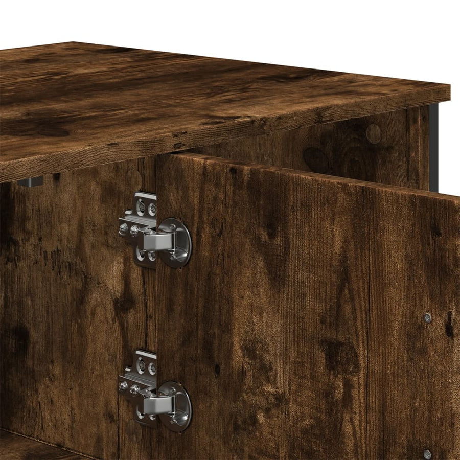 Salontafel 100x51x40 cm bewerkt hout gerookt eikenkleurig