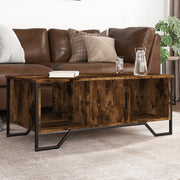 Salontafel 100x51x40 cm bewerkt hout gerookt eiken