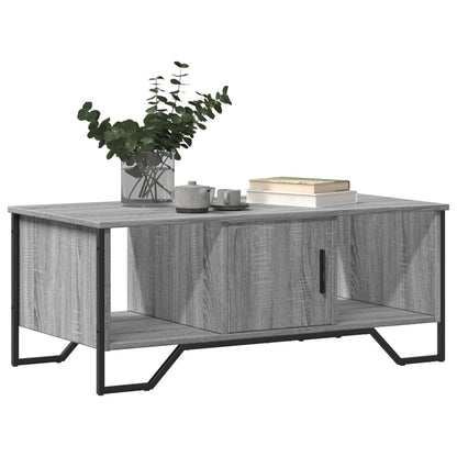 Salontafel 100x51x40 cm bewerkt hout grijs sonoma