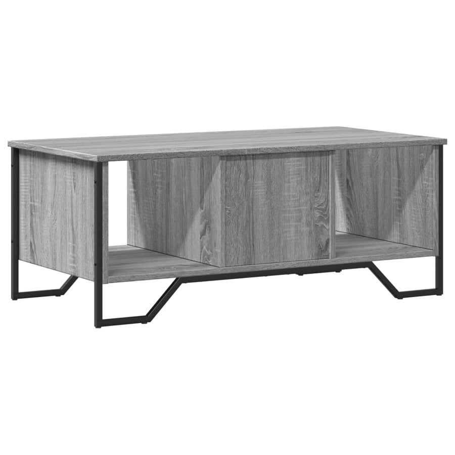 Salontafel 100x51x40 cm bewerkt hout grijs sonoma