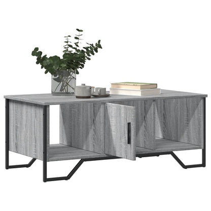 Salontafel 100x51x40 cm bewerkt hout grijs sonoma
