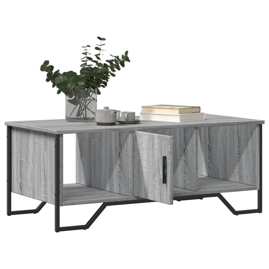 Salontafel 100x51x40 cm bewerkt hout grijs sonoma