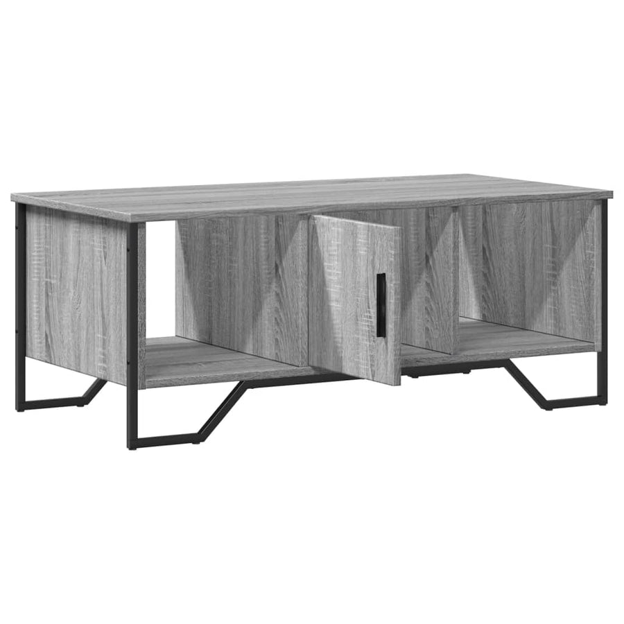 Salontafel 100x51x40 cm bewerkt hout grijs sonoma