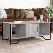 Salontafel 100x51x40 cm bewerkt hout grijs