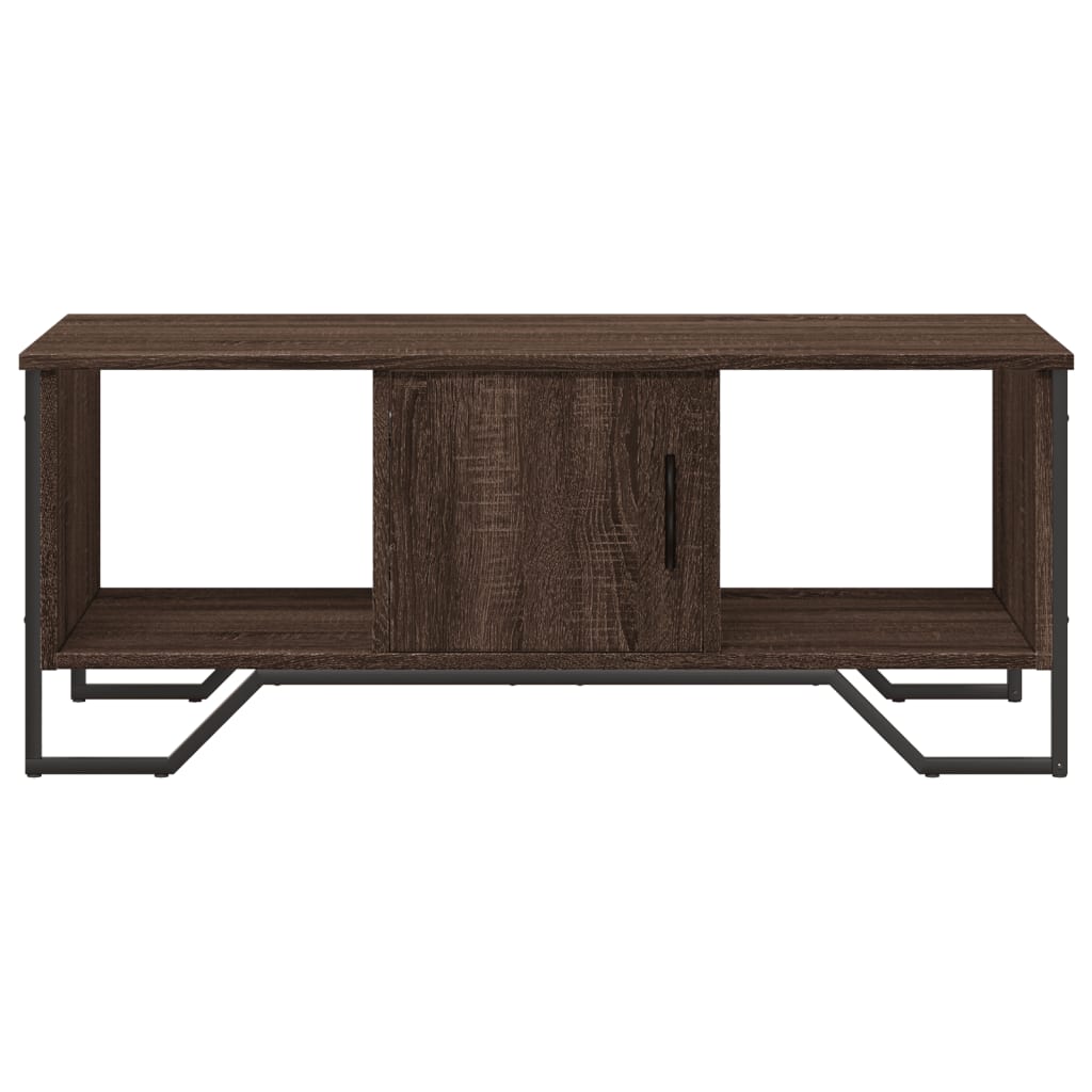 Salontafel 100x51x40 cm bewerkt hout bruin eikenkleur
