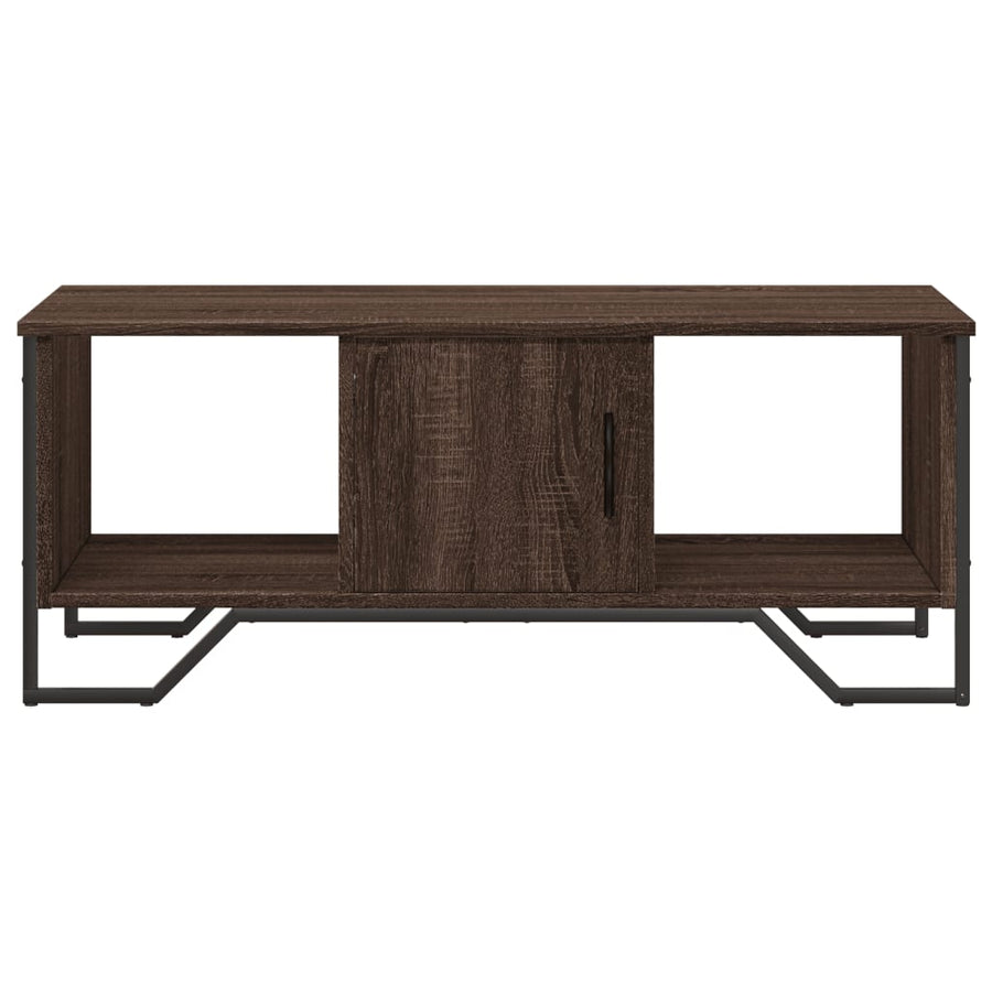 Salontafel 100x51x40 cm bewerkt hout bruin eikenkleur