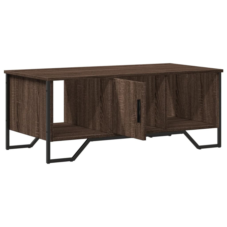 Salontafel 100x51x40 cm bewerkt hout bruin eikenkleur
