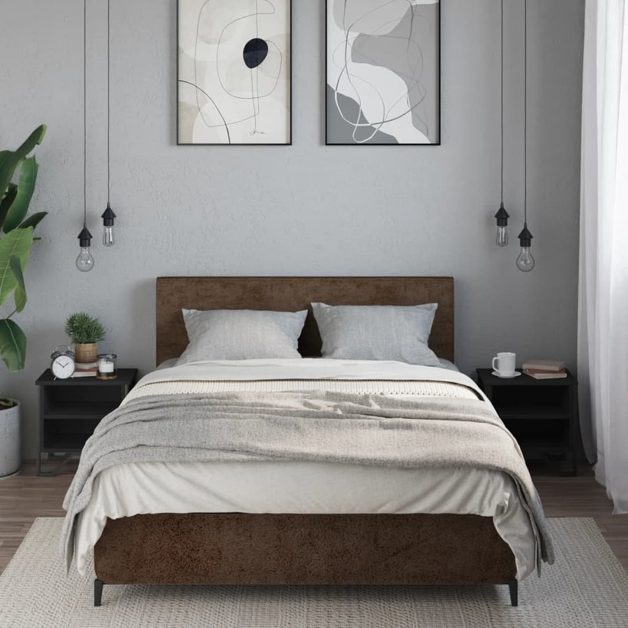 Nachtkastjes 2 st 40x30x40 cm bewerkt hout zwart