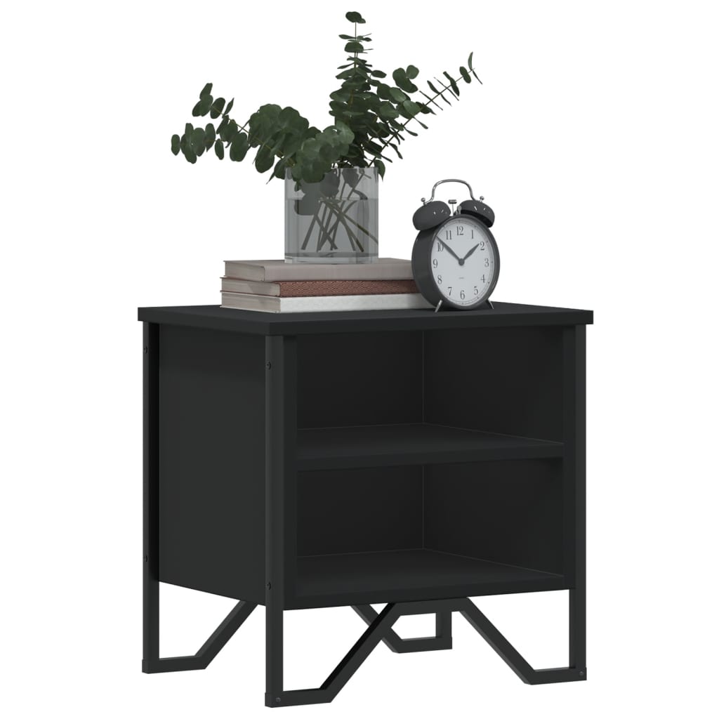 Nachtkastjes 2 st 40x30x40 cm bewerkt hout zwart