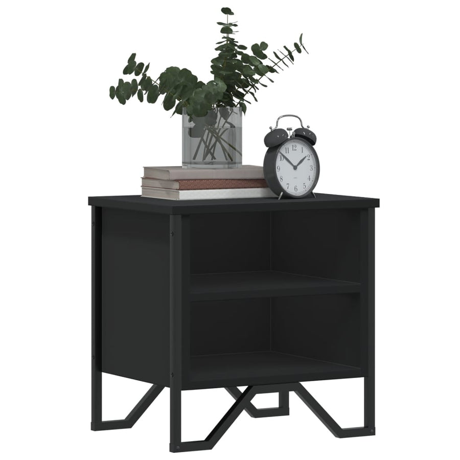 Nachtkastjes 2 st 40x30x40 cm bewerkt hout zwart
