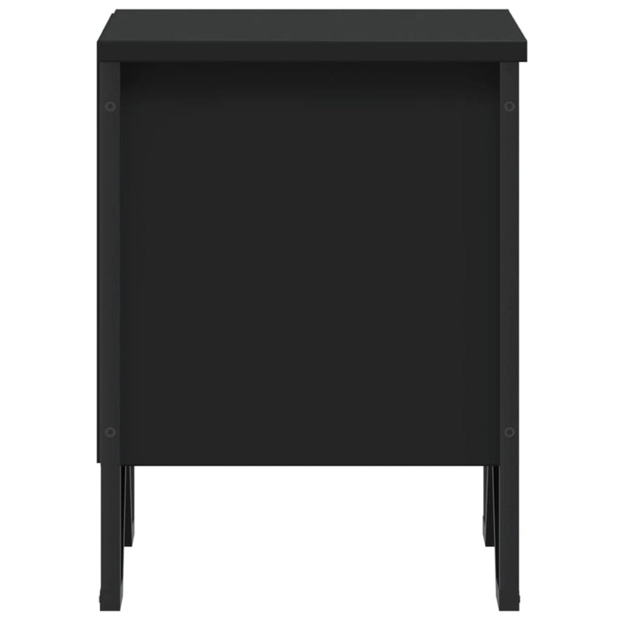 Nachtkastjes 2 st 40x30x40 cm bewerkt hout zwart