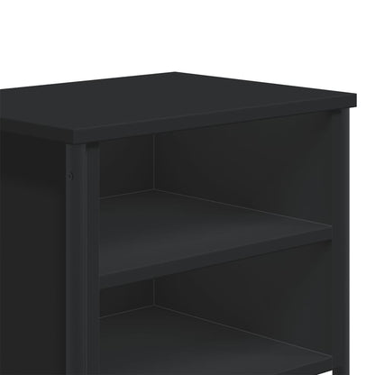 Nachtkastjes 2 st 40x30x40 cm bewerkt hout zwart