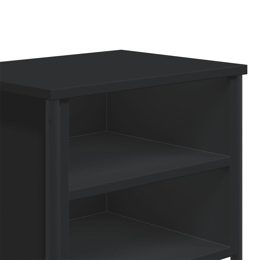 Nachtkastjes 2 st 40x30x40 cm bewerkt hout zwart