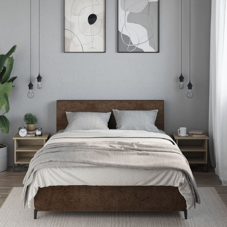 Nachtkastjes 2 st 40x30x40 cm bewerkt hout sonoma eikenkleurig