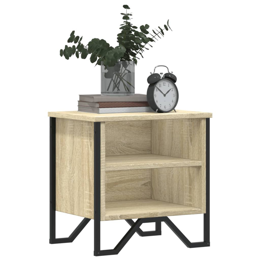 Nachtkastjes 2 st 40x30x40 cm bewerkt hout sonoma eikenkleurig