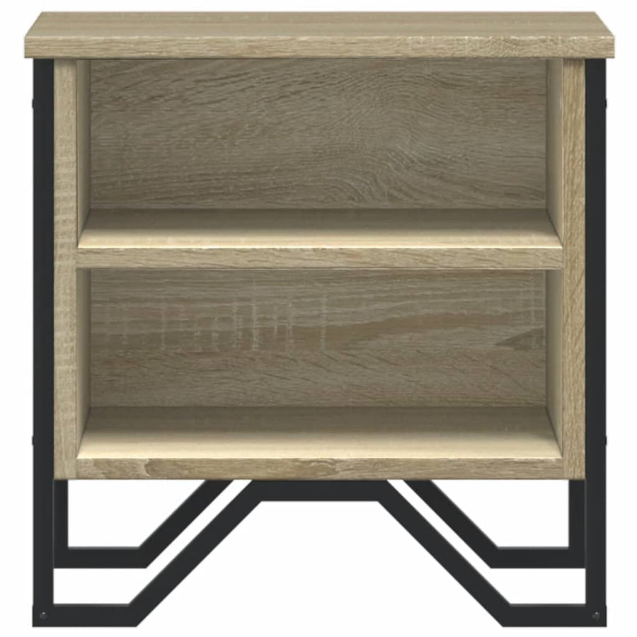 Nachtkastjes 2 st 40x30x40 cm bewerkt hout sonoma eikenkleurig