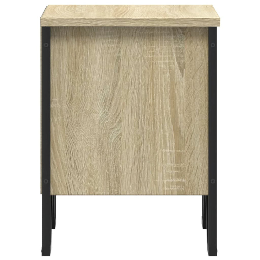 Nachtkastjes 2 st 40x30x40 cm bewerkt hout sonoma eikenkleurig