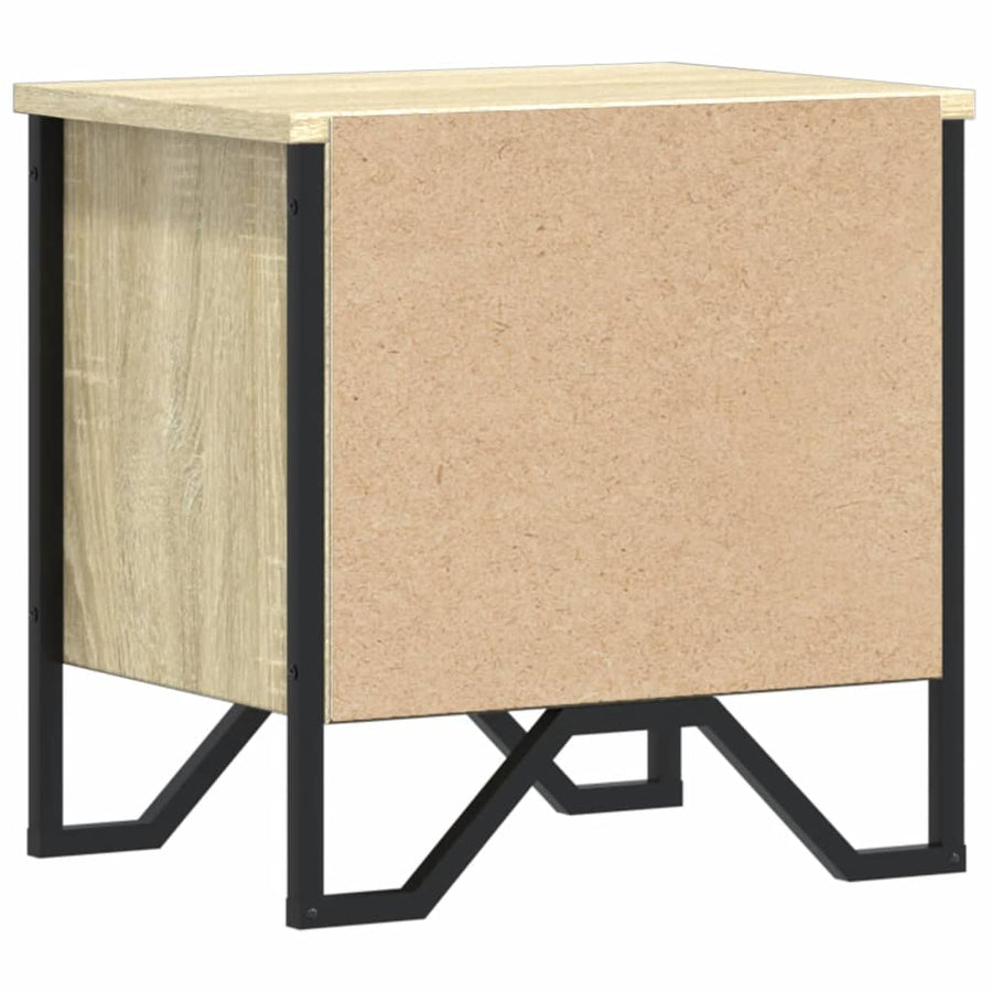 Nachtkastjes 2 st 40x30x40 cm bewerkt hout sonoma eikenkleurig