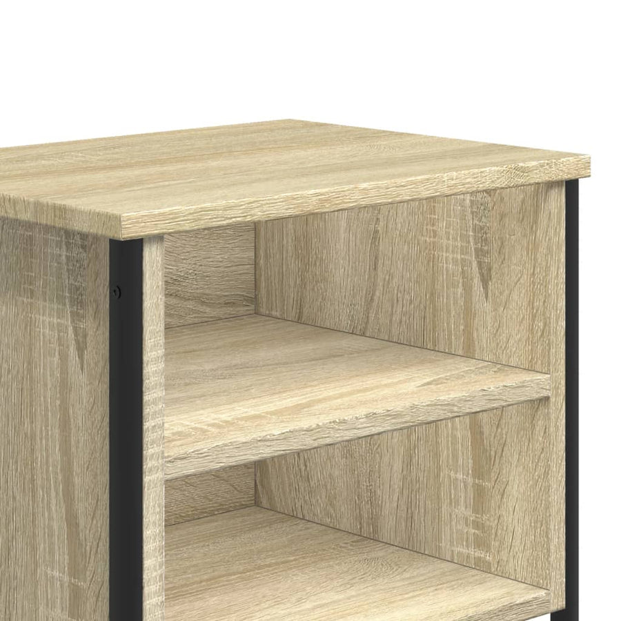 Nachtkastjes 2 st 40x30x40 cm bewerkt hout sonoma eikenkleurig