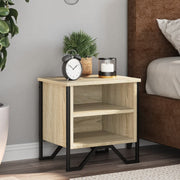 Nachtkastjes 2 st 40x30x40 cm bewerkt hout sonoma eiken