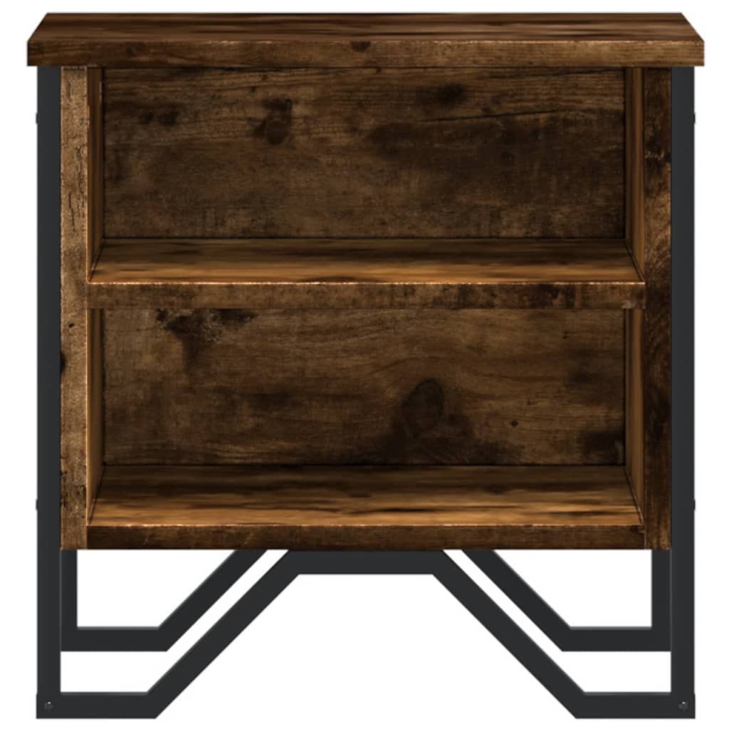Nachtkastjes 2 st 40x30x40 cm bewerkt hout gerookt eikenkleurig