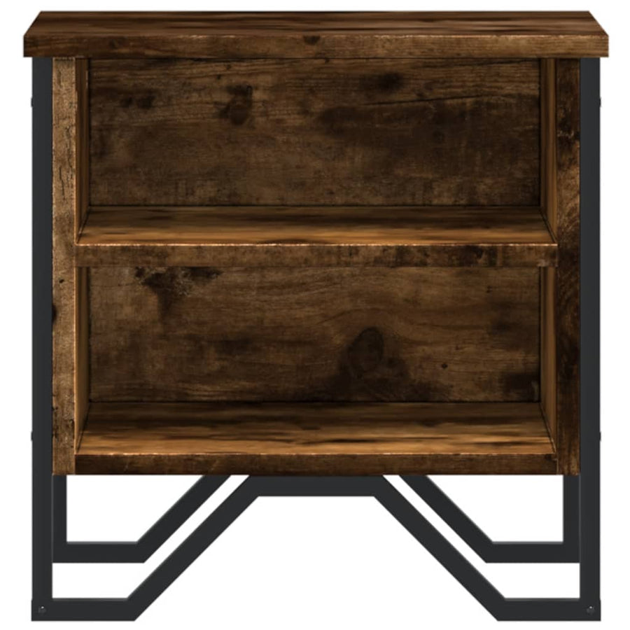 Nachtkastjes 2 st 40x30x40 cm bewerkt hout gerookt eikenkleurig