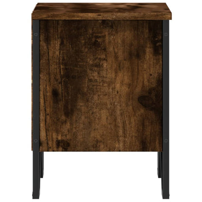 Nachtkastjes 2 st 40x30x40 cm bewerkt hout gerookt eikenkleurig