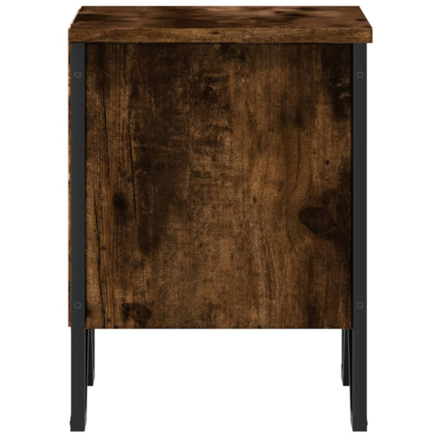 Nachtkastjes 2 st 40x30x40 cm bewerkt hout gerookt eikenkleurig