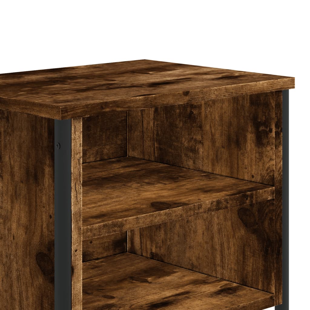 Nachtkastjes 2 st 40x30x40 cm bewerkt hout gerookt eikenkleurig