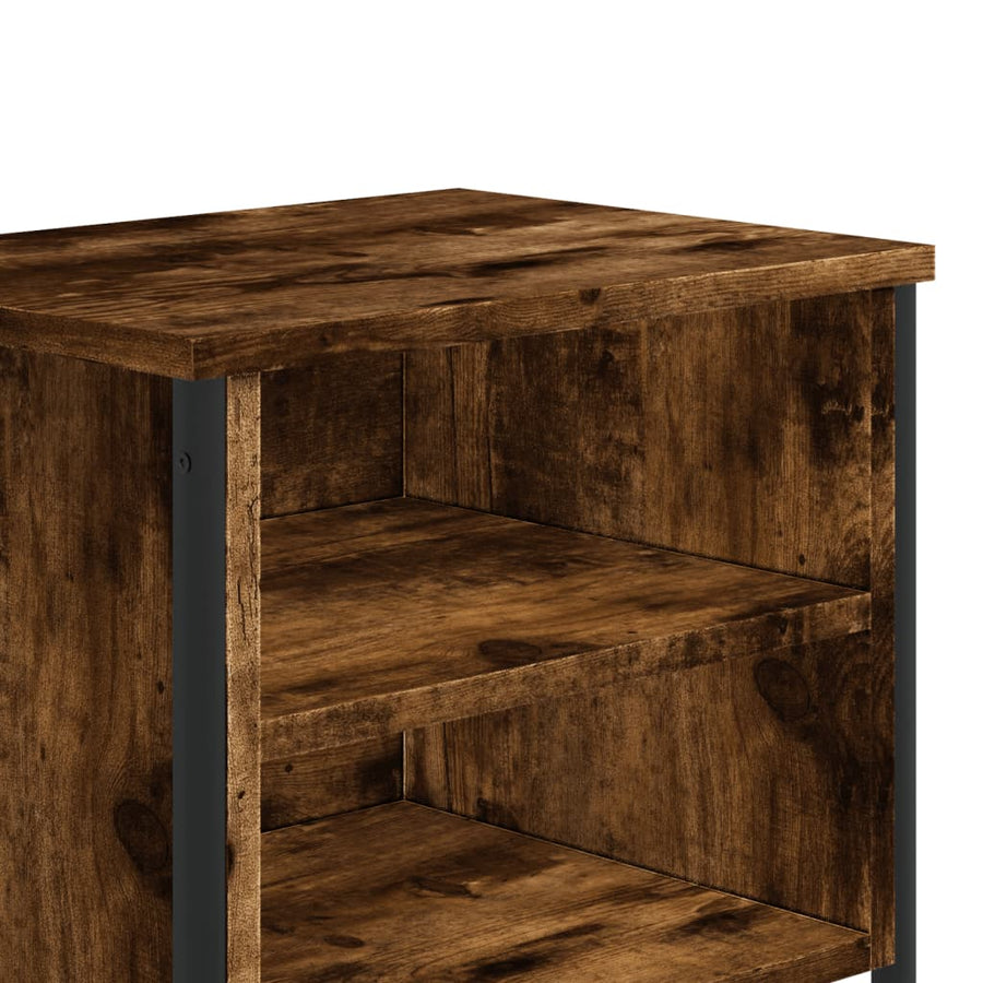 Nachtkastjes 2 st 40x30x40 cm bewerkt hout gerookt eikenkleurig