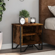 Nachtkastjes 2 st 40x30x40 cm bewerkt hout gerookt eiken