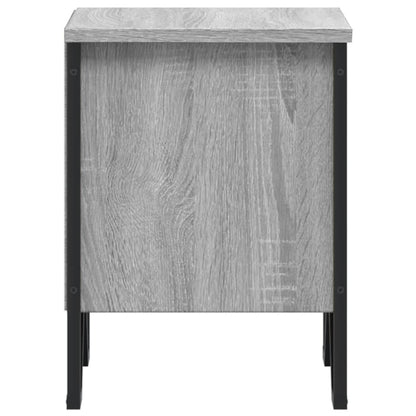 Nachtkastje 40x30x40 cm bewerkt hout grijs sonoma eikenkleurig