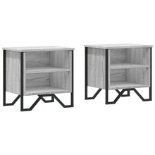 Nachtkastjes 2 st 40x30x40 cm bewerkt hout grijs sonoma eiken