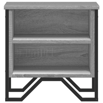 Nachtkastjes 2 st 40x30x40 cm bewerkt hout grijs sonoma eiken