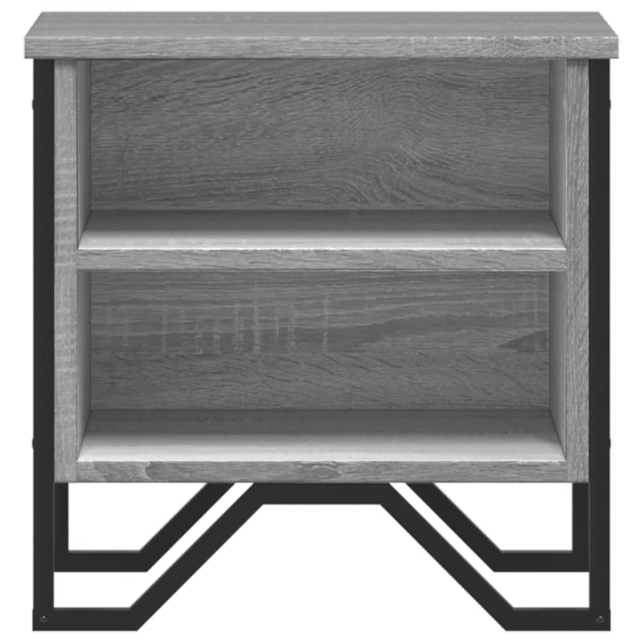 Nachtkastjes 2 st 40x30x40 cm bewerkt hout grijs sonoma eiken