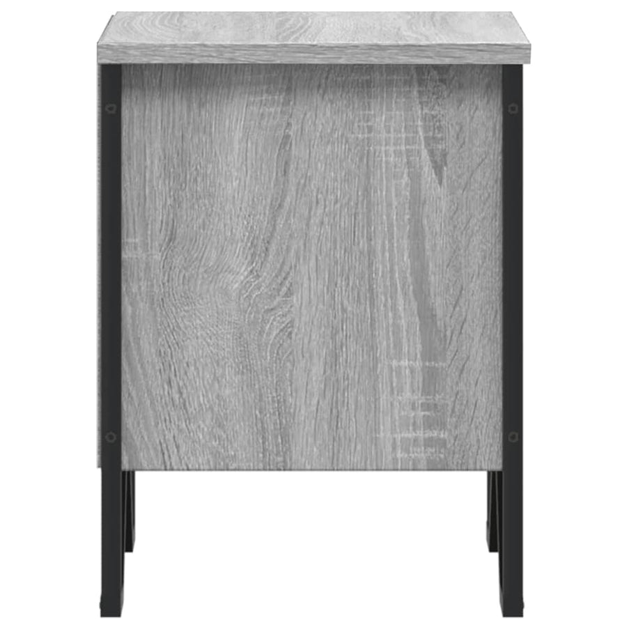 Nachtkastjes 2 st 40x30x40 cm bewerkt hout grijs sonoma eiken