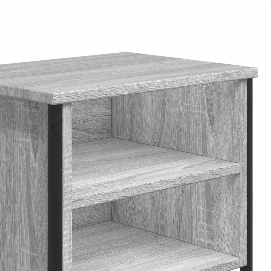 Nachtkastjes 2 st 40x30x40 cm bewerkt hout grijs sonoma eiken