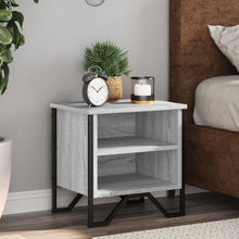 Nachtkastjes 2 st 40x30x40 cm bewerkt hout grijs sonoma eiken