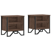 Nachtkastjes 2 st 40x30x40 cm bewerkt hout bruin eikenkleurig